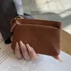 Porta-moedas de Couro Genuíno para Mulheres, Carteira Pequena, Novo Modelo 2026, Mini Compacta Exclusiva de Couro de Vaca com Zíper para Armazenamento