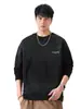 Ropa para Hombre Fengshe / Camiseta de Manga Larga para Hombre Primavera y Otoño, Estampado de Moda Degradado Lavado Estilo Americano Sudadera Pesada 360g Holgada