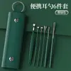 Set Completo de Herramientas para Tijeras de Uñas, Set de Cortauñas, Cortauñas para el Hogar, Manicura, Pedicura, Lima para Limpiar Oídos