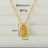 Tienda de Oro Mismo Estilo Arena Oro Punto Diamante Bebé Calabaza Colgante Collar Giratorio Fulu Cadena Clavícula Joyería Versátil Venta al por Mayor