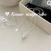 Corea del Sur Ins Temperamento Simple Diseño de Nicho Cadena para Clavícula Anillo Hueco de Plata de Ley S925 Zirconia Passepartout Collar