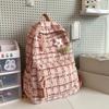 Mochila escolar a cuadros fresca y artística de estilo japonés, mochila para estudiantes de secundaria, mochila de viaje para otoño e invierno para mujer