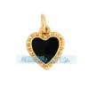 M18 L26 K07 Accesorios para joyería DIY colgante de cobre puro colgante pequeño luna triángulo corazón de melocotón redondo marca