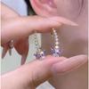 Pendientes de circonita morada elegantes de Design Sense Niche 2024, nuevos, explosivos, ligeros, de lujo, combinables, de moda para mujer.
