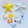 Acessórios Grandes de Resina Estrela do Mar Simulada DIY Cola de Creme Capa de Celular Ímã de Geladeira Elástico de Cabelo Grampo de Cabelo Pacote de Material Artesanal