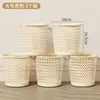 Lixeira para Sala de Estar, Quarto, Cozinha, Vaso Sanitário, Banheiro, Grande Capacidade Escritório Cesto de Papel Vazado de Plástico Sem Tampa