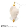 Moda Europea y Americana Estilo Vacaciones de Verano Concha Corazón Multi-elemento Colgante DIY Chapado en Oro de 18K Versátil Accesorios Dopamina