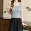 Camisola Estilo Coreano Puro Deseo con Almohadilla de Sujetador Integrada, Ropa Exterior Anti-Exposición, Top Corto de Tubo Ropa Interior