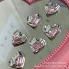 2023 nuevo Y2K viento pintura plata cuadrado diamante amor Diy horquilla parche plano red rojo explosiones al por mayor