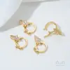 Accesorios Chapados en Oro de 14K Incrustados con Circonio Hebilla Universal Hebilla para Colgante de Collar de Cristal de Jade Perla Material para Joyería DIY Hecho a Mano