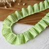 Accesorios de encaje a cuadros de 2,5 cm hechos a mano, material de bricolaje, decoración de ropa, funda de teléfono con volantes, falda de muñeca