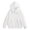 Sudadera con capucha de 260 g Otoño e Invierno Nuevo Estilo Rizo Cremallera Moda Casual Estilo Perezoso Cárdigan Color Sólido Top para Hombre
