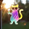 T Estilo Clássico Estilo Chinês Óculos Coloridos Gato 2D Plano Acrílico Espelho Retrovisor de Carro Pingente de Mochila Pingente de Carro