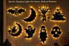 Luzes decorativas de Halloween para pendurar na porta, vitrine, luzes coloridas transfronteiriças, atmosfera de abóbora e fantasma, luzes de corda para parede interna