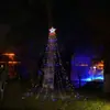 Luzes de Natal Penduradas em Árvore com LED Pontual de Cinco Pontas Luzes de Água Corrente Luzes Decorativas Externas Pátio Controle Remoto Luzes Solares