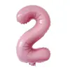 Versión americana Blanco digital flotante vacío globo de película de aluminio 32 pulgadas Rojo Rosa digital globo 0-9 cuerpo delgado decoración de globos al por mayor