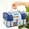 Caja de regalo de cesta de ratán, caja vacía para cumpleaños, recuerdo para el 10º cumpleaños, caja de embalaje práctica para fiesta infantil