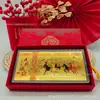 Año del Caballo, Éxito Instantáneo, Billetes Conmemorativos de Lámina de Oro Imitación, Billetes de Caballo, Billetes de Cien Yuan, Sobres Rojos, Regalos de Año Nuevo, Regalos Corporativos de Negocios