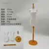 Mini Muñeca Escala 1/6 Diseño Vestir DIY Busto con Calado Vestido de Novia Maniquí Soporte Accesorios