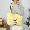 Bolsa de Mão Fofa Bordada com Coelho Ins Coreana Acolchoada para Compras Bolsa de Ombro Grande Capacidade Bolsa de Mão para Mamãe Bolsa de Cosméticos