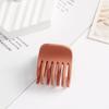 Nuevo Pinza de Garra Pequeña Mate Estilo Transfronterizo para Mujer, Pinza Versátil Oscura para Cola de Caballo con Dientes, Accesorio para el Cabello de Moda
