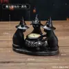 Portavelas de Fantasma Mago de Halloween Transfronterizo Adornos Pequeños de Resina para Mesa de Cera Decoraciones de Atmósfera para Fiesta de Halloween Festival de Fantasmas