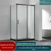 Foshan casa de banho fábrica fornecimento direto quadrado preto fosco casa de banho mudo polia porta plana molhado e seco separação doméstica
