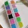 Lentejuelas de Mosaico de Puntos Coloridos para Uñas, Tamaños Mixtos, Puntos Florales Pequeños de Moda, Uñas Portables, Decoraciones Hechas a Mano para DIY