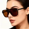 Gafas de Sol de Doble Puente Hip-Hop Americano Transfronterizas para Hombre, Gafas de Sol de Moda Estilo Callejero con Lente Oceánica para Mujer, Gafas de Sol Modernas con Protección UV