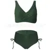 Traje de baño para mujer 2023 Estilo Europeo y Americano Sexy Dos Piezas Bikini con Cordón Traje de baño Venta al por mayor Transfronteriza Ropa de Playa