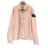 Camisa con cremallera y solapa estilo celebridad de internet de principios de primavera Stone Ston Marca de moda de alta calle europea y americana Chaqueta holgada Unisex