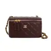 Mini bolso para labiales para mujer, bolso pequeño tipo caja estilo Chanel con cadena de rombos, bolso cruzado decorativo versátil