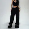Pantalones casuales retro estampados de comercio exterior transfronterizo para hombres y mujeres, corte holgado, con caída, pierna ancha, versátiles, largos, para todas las estaciones, venta al por mayor desde el fabricante