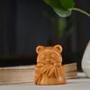 Souvenir de Navidad Talla en Madera de Ciprés Llavero Colgante Navideño Productos de Madera del Zodiaco de Dibujos Animados Dragón, Serpiente y Año del Caballo