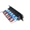 Interruptor de 6 Furos para Carros e Barcos 12-24V Painel com Luz Azul Modificação de Carro Interruptor Basculante Multi-Posição para Iate