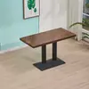 Mesa Retangular Comercial Personalizada para Catering Mesa para Hot Pot Restaurante de Chá com Leite Café Mesa de Jantar Lanches Rápidos Conjunto de Mesa e Cadeira