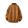2026 Otoño/Invierno Transfronterizo Nuevo Retro Americano Cuello Solapa Tie-Dye Holgado Chaqueta para Hombre Tallas Grandes Cardigan Casual Abrigo