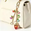 Accesorios de cadena para bolso transfronterizos, nuevos estilos europeos y americanos, colgantes de flor de acrílico, llaveros, dijes lindos para bolso y mochila