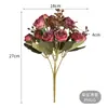 Flores Artificiais 10 Cabeças Rosa Anna Casamento Acessórios de Casamento Buquê Decoração de Mesa de Casa Adereços de Fotografia