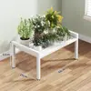 Estante de flores de niveles, estante de flores móvil, de pie en el suelo para balcón de casa interior, estante de flores de varias capas móvil para sala de estar