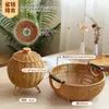Plato de Fruta Japonés Kens Mimbre Imitación Cesta de Snacks para Sala de Estar Cesta de Almacenamiento de Verduras para Cocina Cesta de Picnic Cesta de Frutas para el Hogar