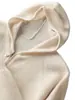 Nuevo Suéter de Lana Gruesa con Capucha y Cremallera para Hombre Otoño e Invierno Cárdigan Suéter Casual de Punto de Lana Pura