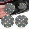 Criativo de fronteira para carro, totalmente com diamantes, silicone, porta-copos de carro, para copo de carro, redondo, tapete antiderrapante, tapete de isolamento térmico, strass, e-commerce