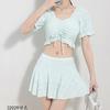 Traje de Banho Saia Dividida Novo Estilo 2026 para Mulheres, Moda Coreana, Estilo Menina Sexy e Puro Desejo, Roupa de Banho para Fonte Termal e Praia Atacado