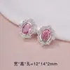 Chapado en Cobre Color Plata Grueso Conservación del Color Diamantes Incrustados Trébol de Cuatro Hojas Copo de Nieve Espaciadores Color Plata Diamantes Incrustados Mariposa Cubos Cuadrados Accesorios Pequeños
