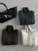 Coletes Tricotados de Lã Macia e Cera com Gola Alta Simples e Elegantes para Mulheres Outono Novo Camada Preguiçosa Coletes Ss866