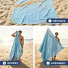 Toalha de praia dupla face em fleece estampada, toalha de praia para natação de adulto, toalha de banho absorvente e de secagem rápida, xale, toalha esportiva, personalizável