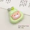 Accesorios de Resina DIY de Dibujos Animados, Cabezas de Animales, Pinzas para el Cabello de Pegamento de Crema de Frutas, Fundas para Teléfono, Hebillas para Zapatos, Llaveros, Colgantes