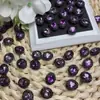 Caixa de Ametista Natural Bola de Cristal Oca em Forma de Coração Contas com Furo Reto Contas para Fio de Miçangas DIY Caneta Corrente de Celular Chave