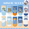 Calcetines de Piso para Niños para Primavera y Verano, Calcetines Antideslizantes para Niños y Niñas, Calcetines Cortos Transpirables de Puntos para Interiores, Calcetines de Algodón de Enfriamiento Clase A